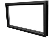 Rechteckiges Fenster Polystyren, schwarz , Snap-lock