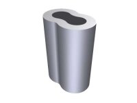 Aluminium Presshülse, oval, für 6 mm Stahlseil