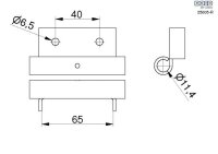 Verzinkter Rollenhalter f&uuml;r11 mm Laufrollen.